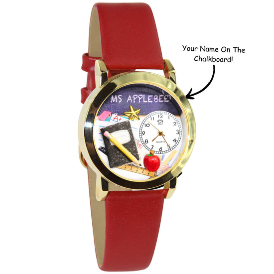 Personalized Teacher Chalkboard 3D Watch Small Style