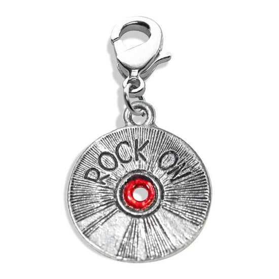 Whimsical Gifts | Rock On CD Charm Dangle in Silver Finish | Hobbies & Special Interests | Music Charm Dangle