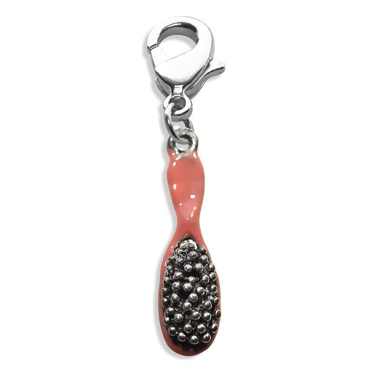 Whimsical Gifts | Hair Brush Charm Dangle in Silver Finish | Professions Themed | Salon & Spa Professions Charm Dangle
