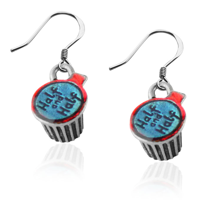 Whimsical Gifts | Half and Half Charm Earrings in Silver Finish | Professions Themed | Flight Attendant | Traveler | Jewelry