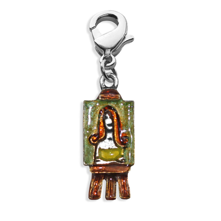 Whimsical Gifts | Artist Picture Charm Dangle in Silver Finish | Artist | Charm Dangle