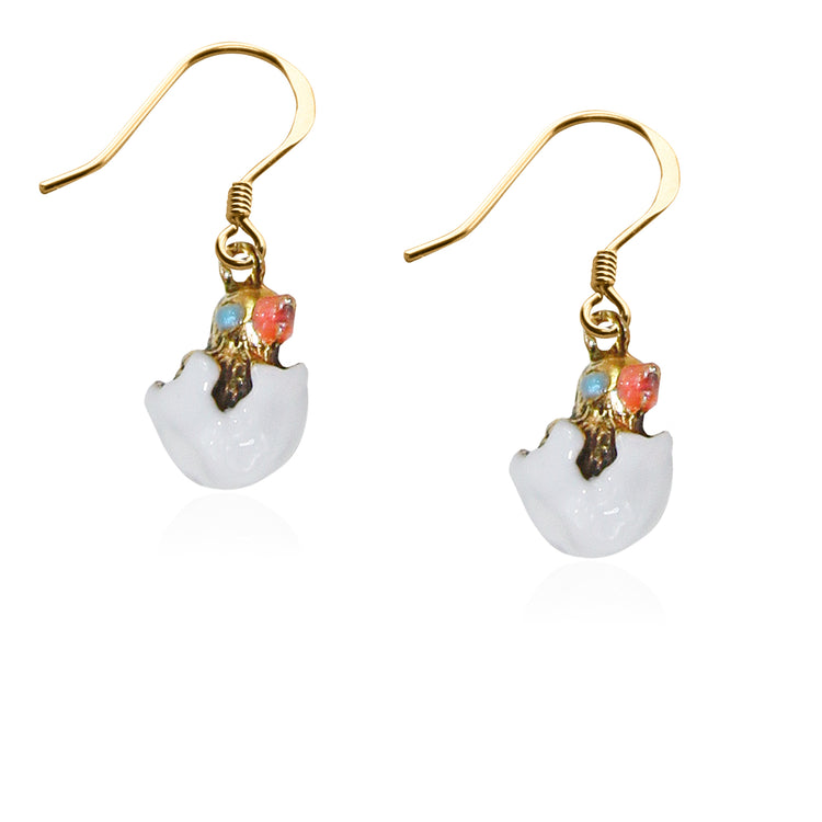 Whimsical Gifts | Easter Chick Charm Earrings in Gold Finish | Holiday & Seasonal Themed | Easter | Jewelry