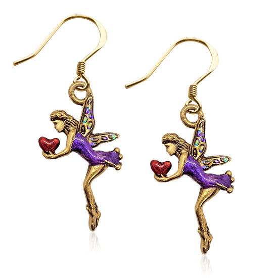 Whimsical Gifts | Fairy Charm Earrings in Gold Finish | Youth Themed |  | Jewelry