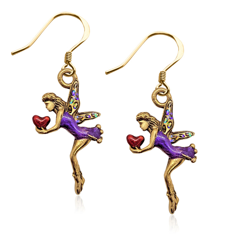 Whimsical Gifts | Fairy Charm Earrings in Gold Finish | Youth Themed | | Jewelry