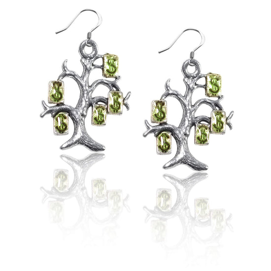 Whimsical Gifts | Money Tree Charm Earrings in Silver Finish | Youth Themed | | Jewelry
