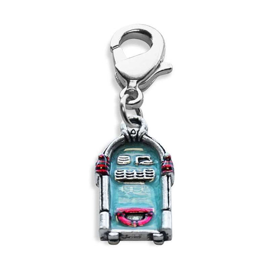 Whimsical Gifts | Jukebox Charm Dangle in Silver Finish | Hobbies & Special Interests | Music Charm Dangle