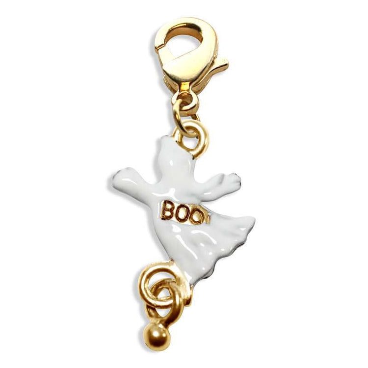 Whimsical Gifts | Ghost Charm Dangle in Gold Finish | Holiday & Seasonal Themed | Halloween Charm Dangle