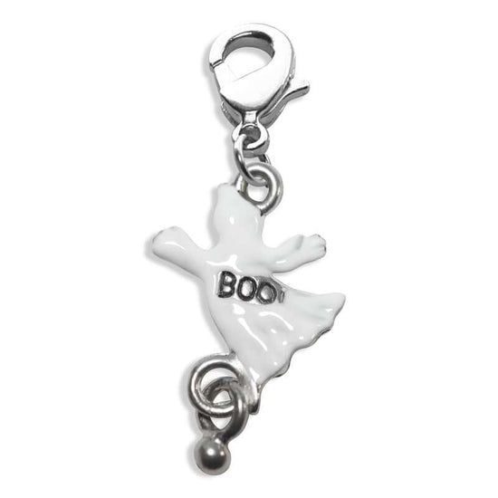 Whimsical Gifts | Ghost Charm Dangle in Silver Finish | Holiday & Seasonal Themed | Halloween Charm Dangle