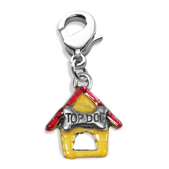 Whimsical Gifts | Dog House Charm Dangle in Silver Finish | Animal Lover | Charm Dangle