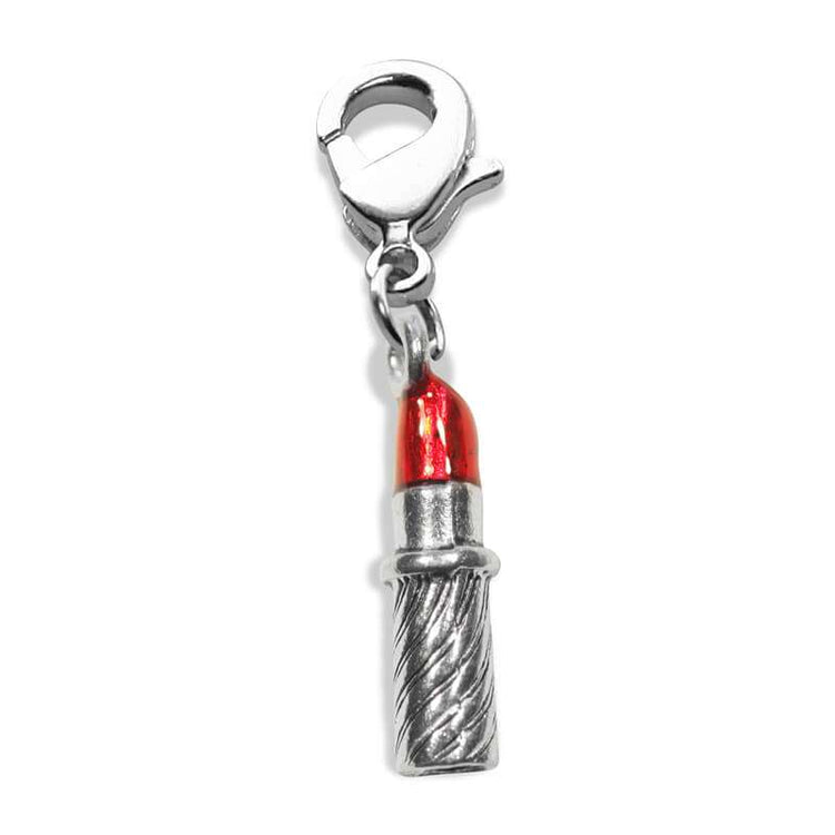 Whimsical Gifts | Lipstick Charm Dangle in Silver Finish | Hobbies & Special Interests | Fashionista Charm Dangle