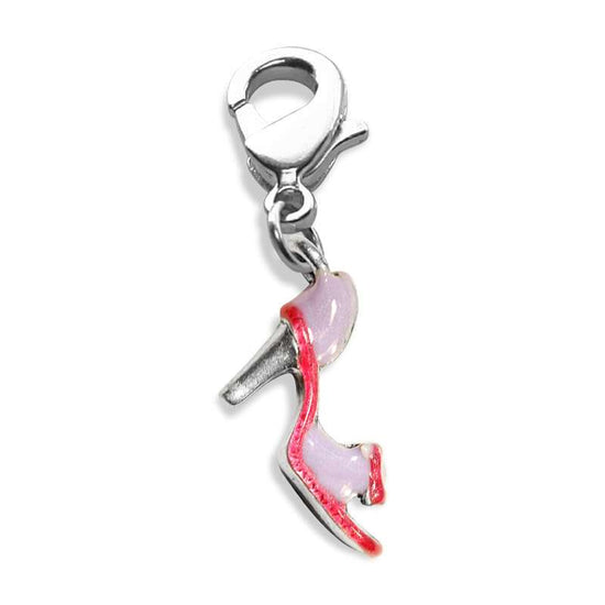 Whimsical Gifts | High Heel Sandal Charm Dangle in Silver Finish | Holiday & Seasonal Themed | Spring & Summer Fun Charm Dangle