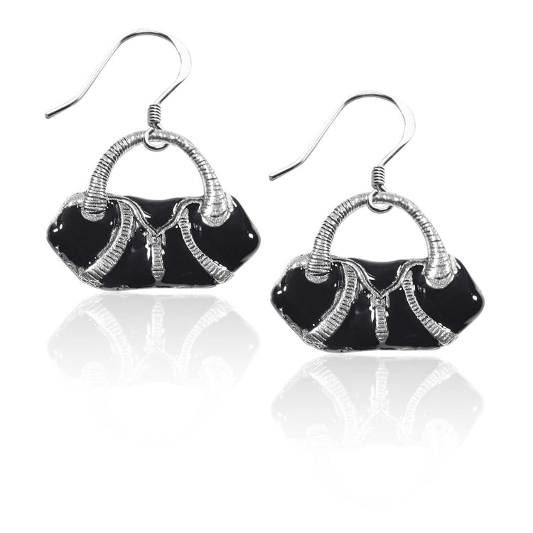 Whimsical Gifts | Flap Purse Charm Earrings in Silver Finish | Hobbies & Special Interests | Fashionista | Jewelry