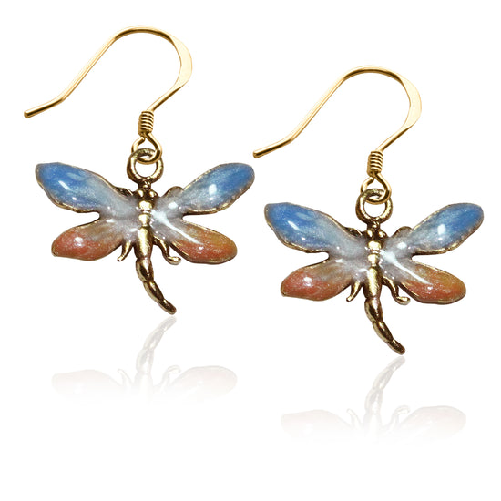 Whimsical Gifts | Dragonfly Charm Earrings in Silver Finish | Animal Lover | Outdoor & Garden | Jewelry