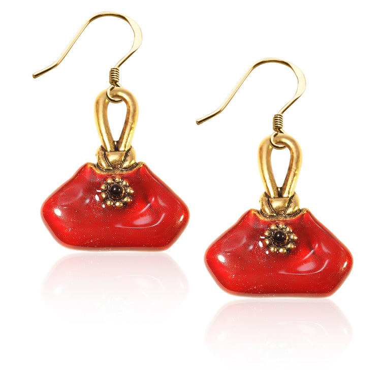 Whimsical Gifts | French Purse Charm Earrings in Gold Finish | Hobbies & Special Interests | Fashionista | Jewelry