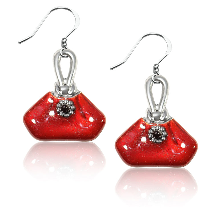 Whimsical Gifts | French Purse Charm Earrings in Silver Finish | Hobbies & Special Interests | Fashionista | Jewelry