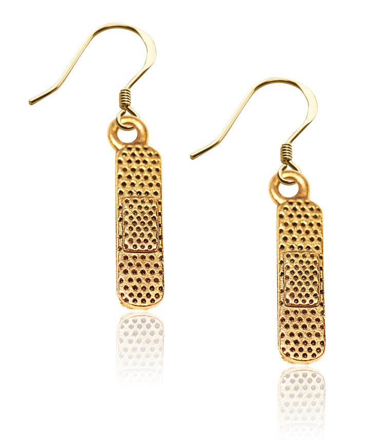 Whimsical Gifts | Bandage Charm Earrings in Gold Finish | Professions Themed | Dental | Medical | First Responder | Jewelry
