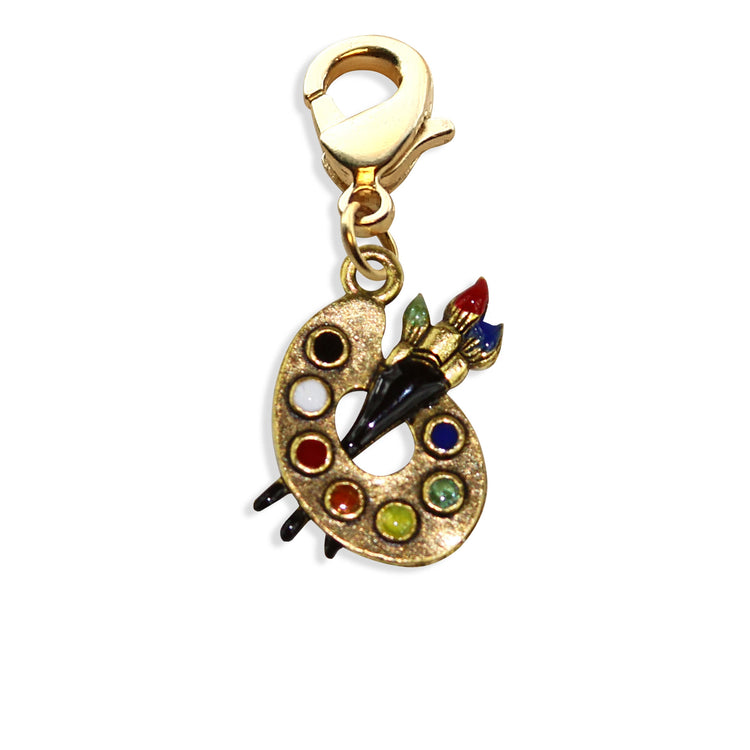 Whimsical Gifts | Artist Palette Charm Dangle in Gold Finish | Artist | Charm Dangle