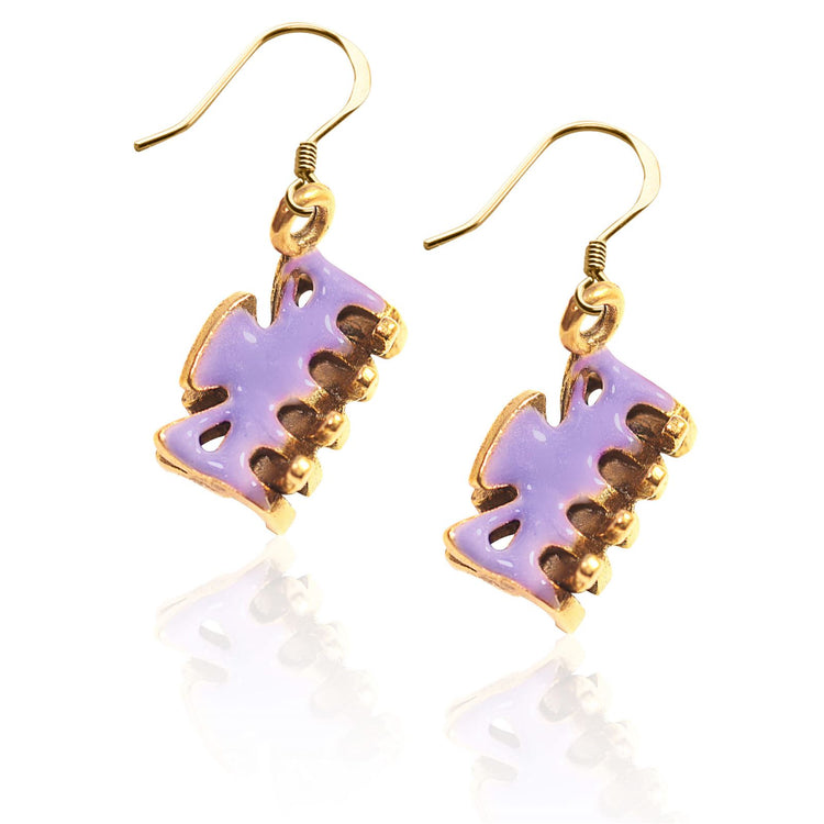 Whimsical Gifts | Hair Clip Charm Earrings in Gold Finish | Professions Themed | Salon & Spa Professions | Jewelry