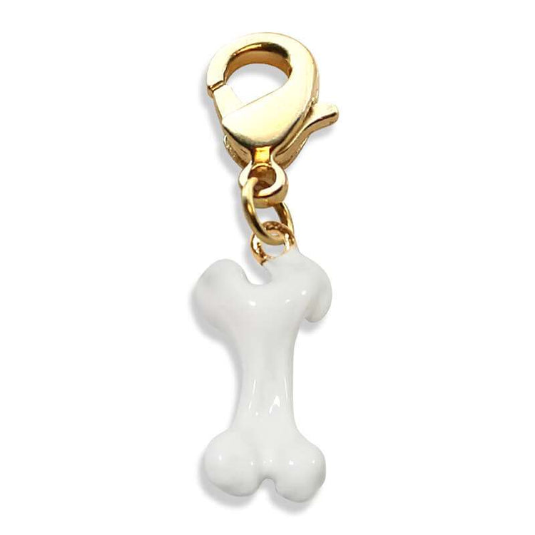Whimsical Gifts | Dog Bone Charm Dangle in Gold Finish | Animal Lover | Charm Dangle