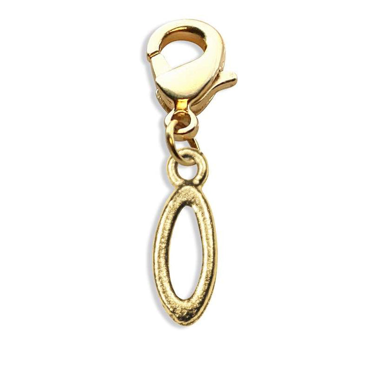 Whimsical Gifts | O Letter Charm | Antique Gold | Lobster Claw | Jewelry Accessory