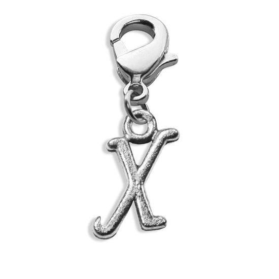 Whimsical Gifts | X Letter Charm | Antique Silver | Lobster Claw | Jewelry Accessory