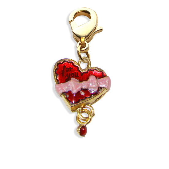 Whimsical Gifts | Heart Chocolate Box Charm Dangle in Gold Finish | Holiday & Seasonal Themed | Valentine&