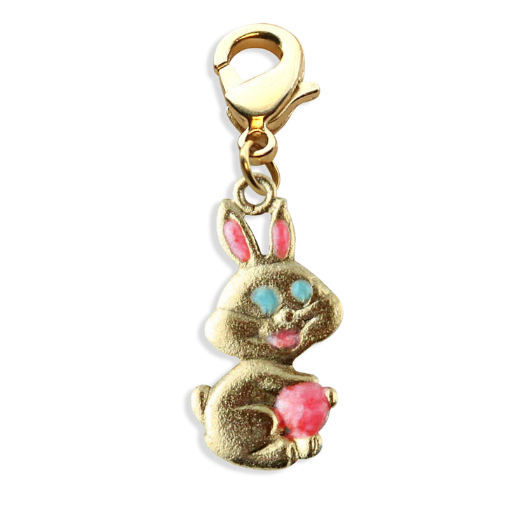 Whimsical Gifts | Easter Bunny Charm Dangle in Gold Finish | Holiday & Seasonal Themed | Easter Charm Dangle