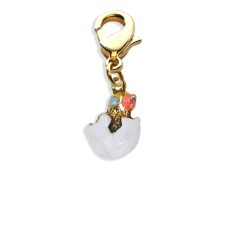 Whimsical Gifts | Easter Chick Charm Dangle in Gold Finish | Holiday & Seasonal Themed | Easter Charm Dangle