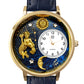Whimsical Gifts | Aquarius Zodiac 3D Watch Large Style | Handmade in USA | Zodiac & Celestial |  | Novelty Unique Fun Miniatures Gift | Gold Finish 
