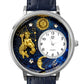 Whimsical Gifts | Aquarius Zodiac 3D Watch Large Style | Handmade in USA | Zodiac & Celestial |  | Novelty Unique Fun Miniatures Gift | Silver Finish 