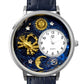 Whimsical Gifts | Cancer Zodiac 3D Watch Large Style | Handmade in USA | Zodiac & Celestial |  | Novelty Unique Fun Miniatures Gift | Silver Finish 
