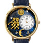 Whimsical Gifts | Gemini Zodiac 3D Watch Large Style | Handmade in USA | Zodiac & Celestial |  | Novelty Unique Fun Miniatures Gift | Gold Finish