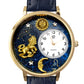Whimsical Gifts | Leo Zodiac 3D Watch Large Style | Handmade in USA | Zodiac & Celestial |  | Novelty Unique Fun Miniatures Gift | Gold Finish 