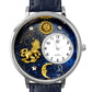Whimsical Gifts | Leo Zodiac 3D Watch Large Style | Handmade in USA | Zodiac & Celestial |  | Novelty Unique Fun Miniatures Gift | Silver Finish