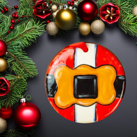 Santa Buckle Ornament: Nola Watkins Collection