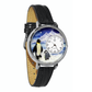 Whimsical Gifts | Penguin 3D Watch Large Style | Handmade in USA | Animal Lover | Zoo & Sealife | Novelty Unique Fun Miniatures Gift | Silver Finish Black Leather Watch Band
