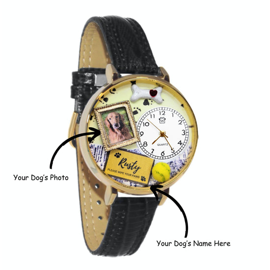 Personalized Dog Portrait 3D Watch Large Style