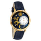 Whimsical Gifts | Sagittarius Zodiac 3D Watch Large Style | Handmade in USA | Zodiac & Celestial |  | Novelty Unique Fun Miniatures Gift | Gold Finish Navy Blue Leather Watch Band