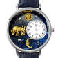 Whimsical Gifts | Taurus Zodiac 3D Watch Large Style | Handmade in USA | Zodiac & Celestial |  | Novelty Unique Fun Miniatures Gift | Silver Finish