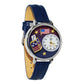 Whimsical Gifts | Vote 3D Watch Large Style | Handmade in USA | Patriotic |  | Novelty Unique Fun Miniatures Gift | Silver Finish Navy Blue Leather Watch Band