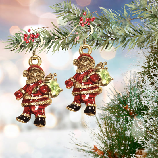 Christmas Santa Claus Charm Earrings