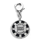 Whimsical Gifts | Casino Chip Charm Dangle in Silver Finish | Hobbies & Special Interests | Casino | Gaming | Game Night Charm Dangle