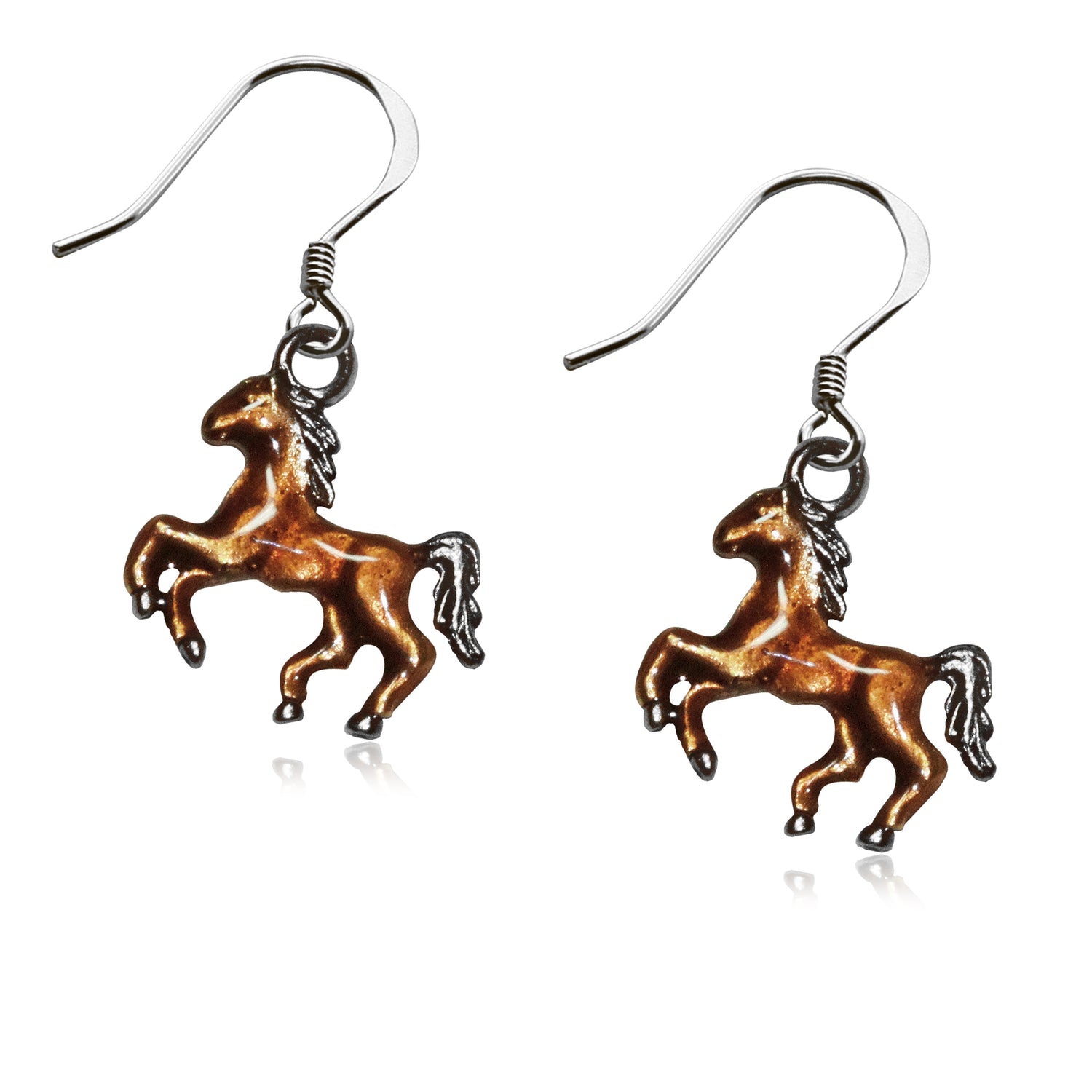 Whimsical Gifts | Horse Charm Earrings in Silver Finish | Animal Lover | Horse & Equestrian | Jewelry