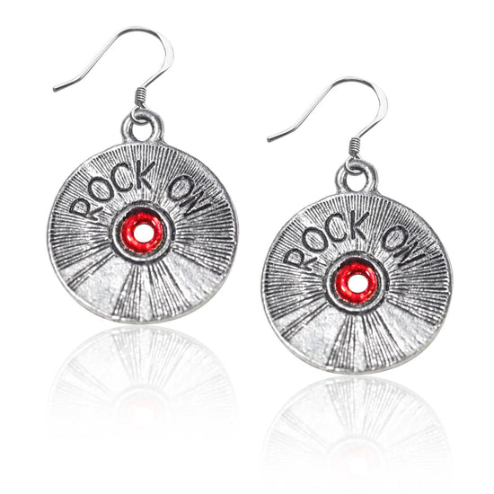 Whimsical Gifts | Rock On | Disco Diva CD Charm Earrings in Silver Finish | Hobbies & Special Interests | Music | Jewelry