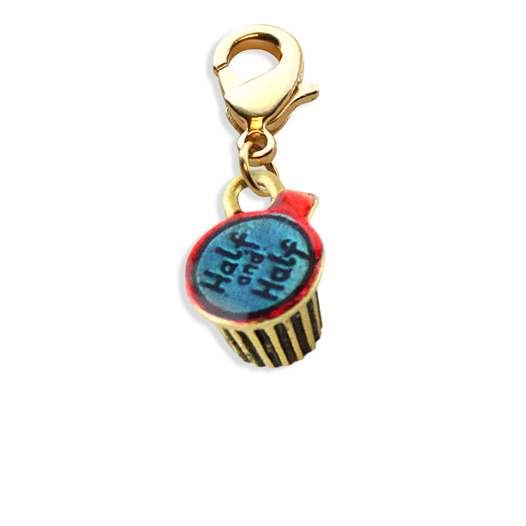 Whimsical Gifts | Half and Half Charm Dangle in Gold Finish | Professions Themed | Flight Attendant | Traveler Charm Dangle