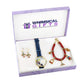 Whimsical Gifts | Flight Attendant Watch-Earrings-Bracelet 3 Piece Jewelry Gift Set in Gold Finish | Professions Themed | Flight Attendant | TravelerJewelry