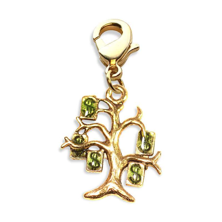 Whimsical Gifts | Money Tree Charm Dangle in Gold Finish | Youth Themed | Fashionista Charm Dangle