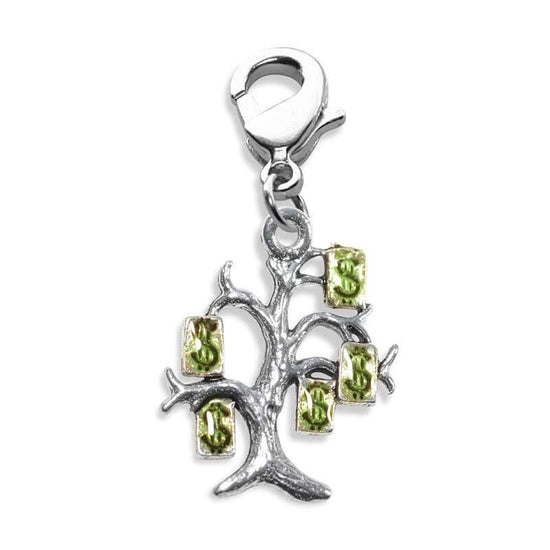 Whimsical Gifts | Money Tree Charm Dangle in Silver Finish | Youth Themed | Fashionista Charm Dangle