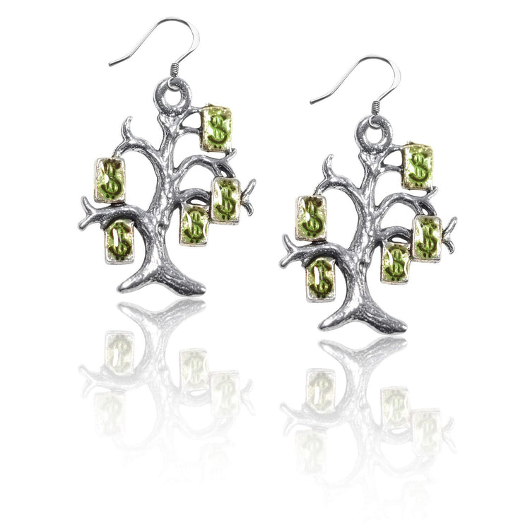 Whimsical Gifts | Money Tree Charm Earrings in Silver Finish | Youth Themed |  | Jewelry