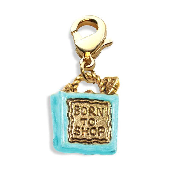 Whimsical Gifts | Born to Shop Charm Dangle in Gold Finish | Hobbies & Special Interests | Fashionista Charm Dangle